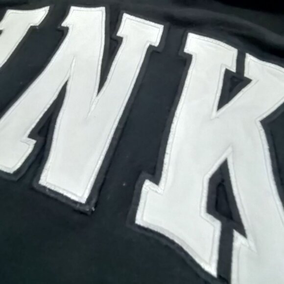 Vintage PINK Victoria's Secret Black Quarter-Zip Logo Pullover Sweatshirt Size S - Picture 6 of 15